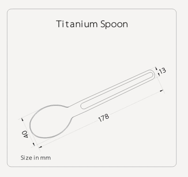Ложка GORAA Titanium Spoon (Титан; 180х40х2 мм)